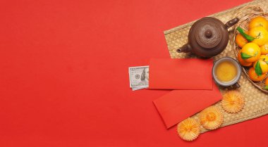 Çin Yeni Yılı. Çin Yeni Yıl Festivali dekorasyonları.