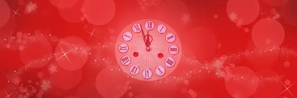 Vintage clock on New Year's background. Christmas concept — ストック写真