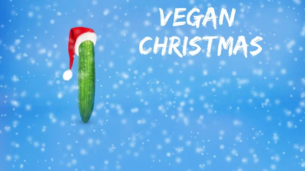 Vegan Concetto Natale Sfondo Neve Concetto — Foto Stock