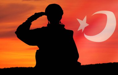 Cumhuriyet Günü, Bağımsızlık Günü, Zafer Günü için tebrik kartı. Türkiye kutlaması. Konsept - vatanseverlik, onur