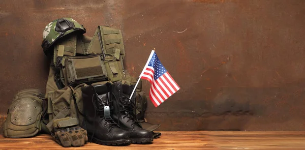 Gratulationskort För Veterandagen Memorial Day Självständighetsdagen Usa Firande Begreppet Patriotism — Stockfoto