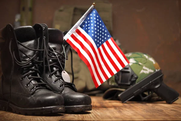 Cartão Saudação Para Dia Dos Veteranos Memorial Day Independence Day — Fotografia de Stock