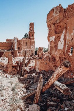 Belchite 'deki San Agustin Manastırı manzarası