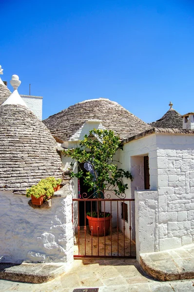 Haupteingang Einem Trulli Alberobello — Stockfoto