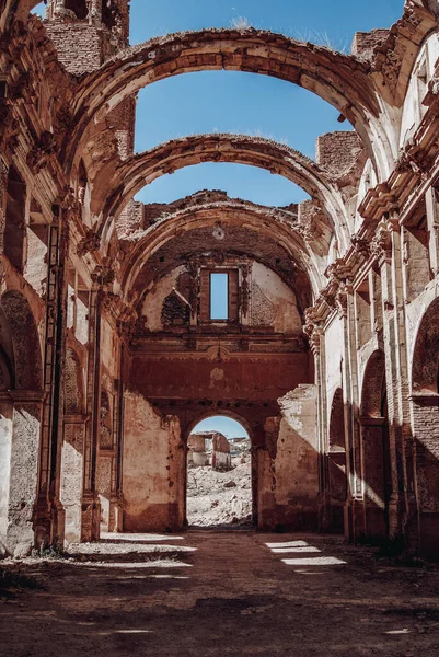 Εσωτερικό Του Μοναστηριού Του San Agustin Belchite — Φωτογραφία Αρχείου