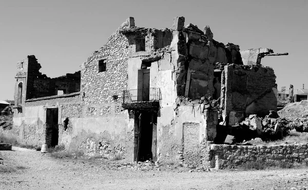 Maison Ruine Dans Ville Belchite — Photo
