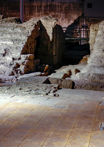 Toegang Tot Tribune Van Het Romeinse Amfitheater Zaragoza — Stockfoto