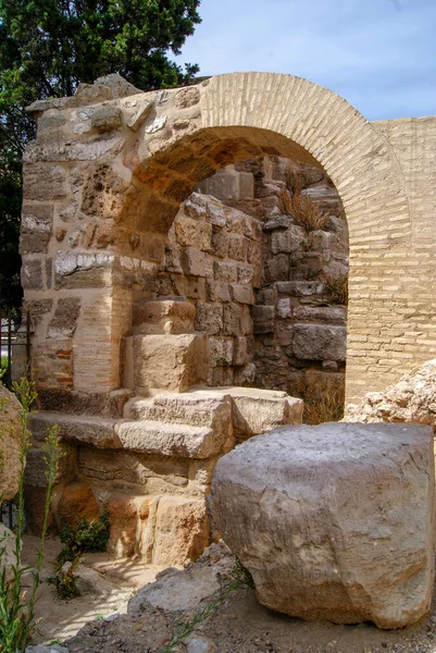 Pozostałości Archeologiczne Rzymskiego Muru Saragossy — Zdjęcie stockowe