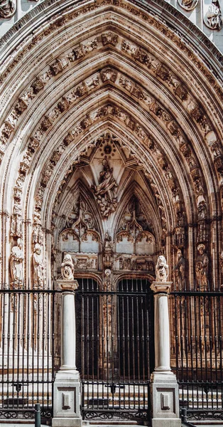 Door Lions Cathedral Toledo — Stock Photo, Image
