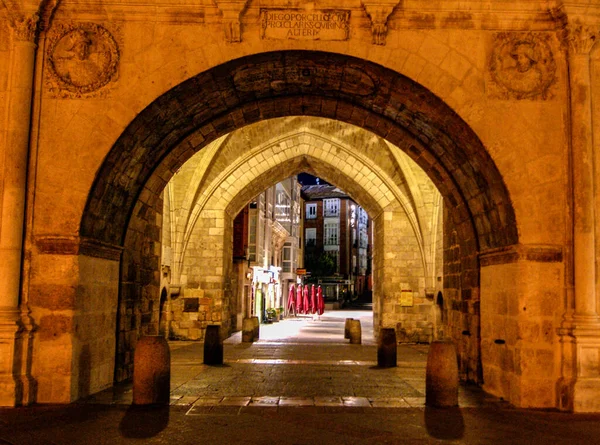 Oude Boog Van Santa Maria Burgos — Stockfoto