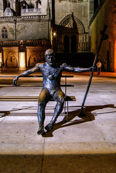 Monumento Homenaje Los Peregrinos Burgos — Foto de Stock