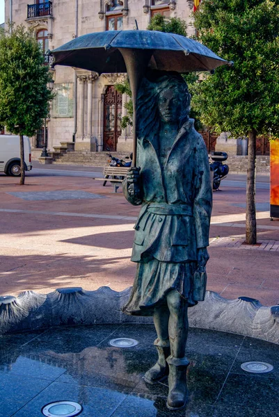 Estatua Paraguas Burgos — Foto de Stock