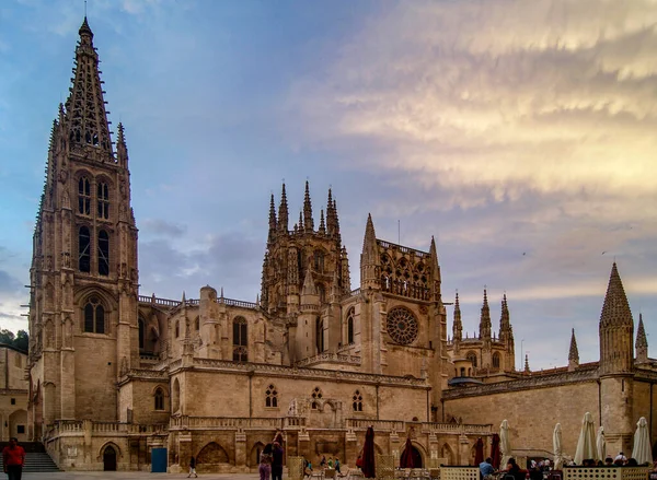 View Burgos Cathedral Dawn — Stock Photo, Image