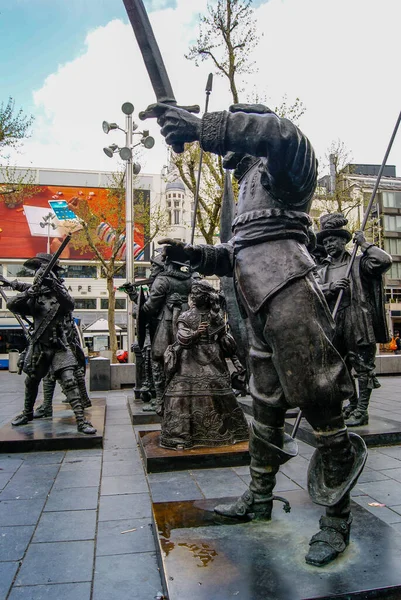 Monumento Rembrant Rebrantplein Ámsterdam — Foto de Stock