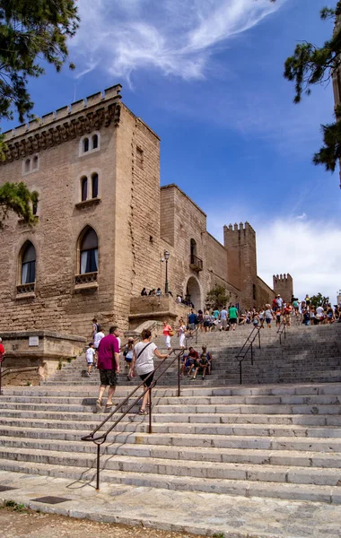 Trappen Naar Kathedraal Van Palma Mallorca — Stockfoto