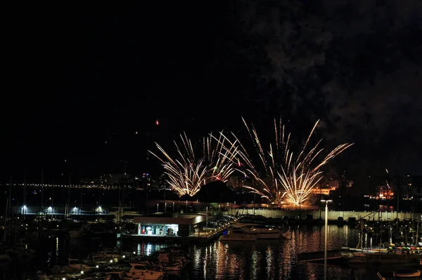 Slavná Každoroční Pyrotechnická Soutěž Blanes — Stock fotografie