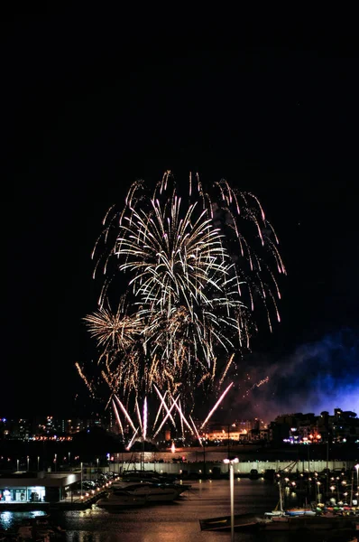 Blanes Híres Éves Tűzijáték Verseny — Stock Fotó