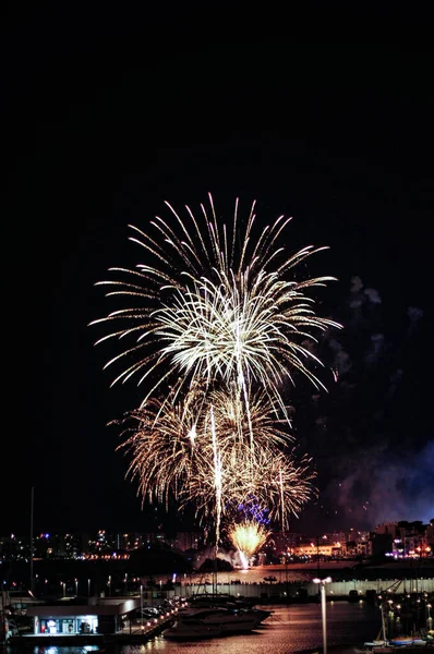 Blanes Berömda Årliga Fyrverkeri Tävling — Stockfoto