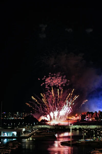 Blanes Famoso Concurso Anual Fuegos Artificiales — Foto de Stock