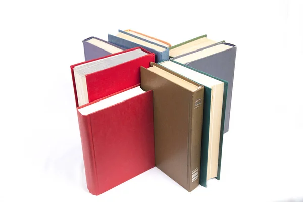 Figure of books with color covers — Stock Photo, Image