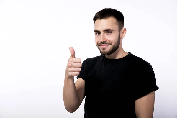 küçük şık sakallı genç çekici kahverengi saçlı adam ve