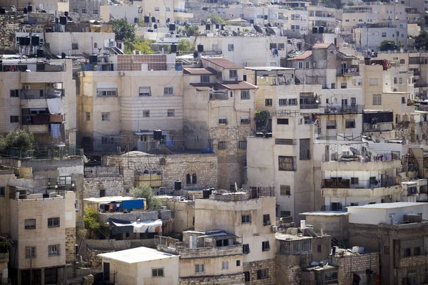 Старой части Иерусалима со светло-коричневыми двумя или тремя — стоковое фото