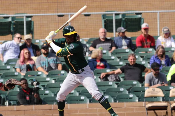 Jorge Mateo Campocorto Para Atletismo Oakland Salt River Fields Scottsdale — Foto de Stock