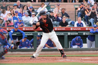 Buster Posey, 10 Mart 2020 'de Scottsdale, Az / Usa' daki Scottsdale Stadyumu 'nda San Francisco Giants' ın yakalayıcısı..