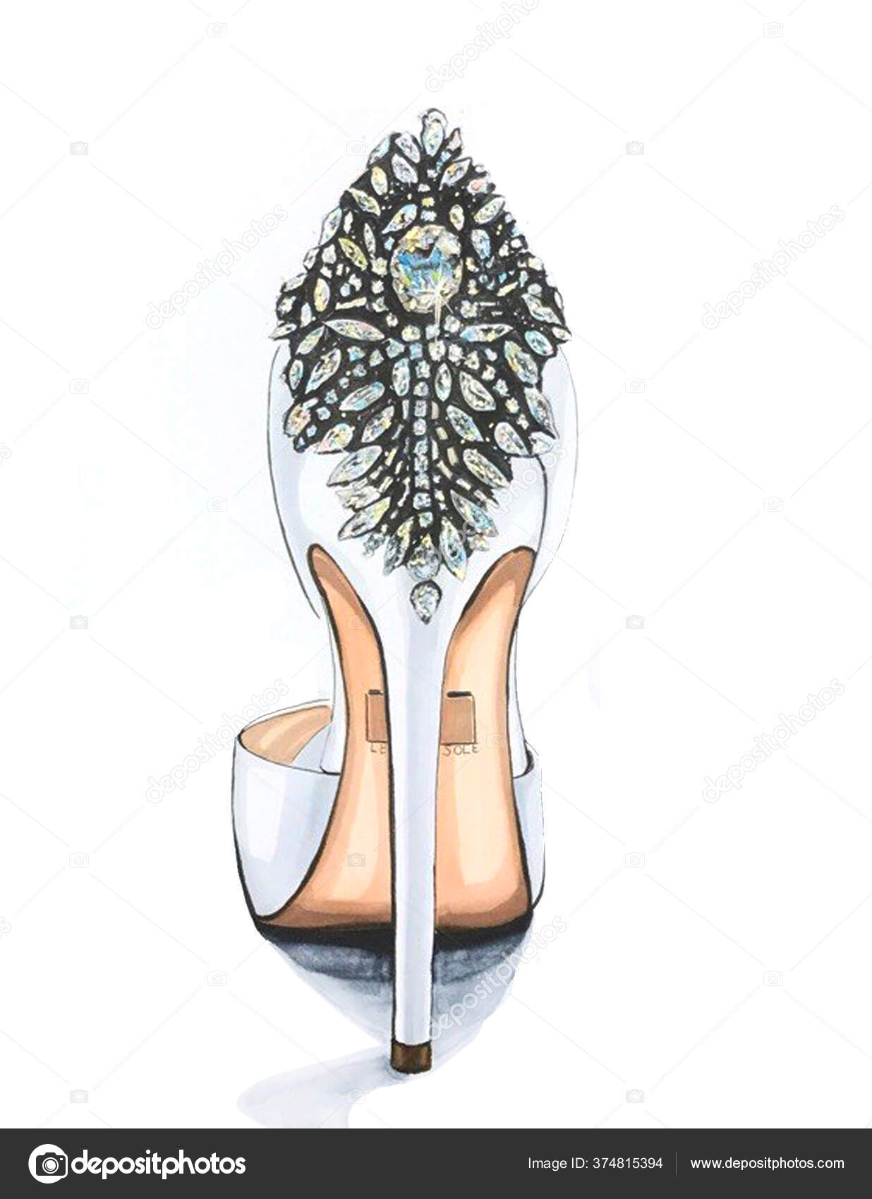 Wedding Shoes Fashion Illustration Stock Illustration by ©Elinachesh