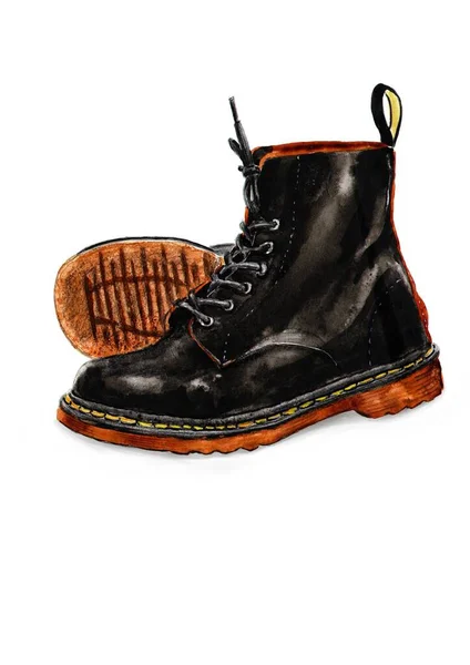 Botas Ilustração Ilustração Sapatos — Fotografia de Stock