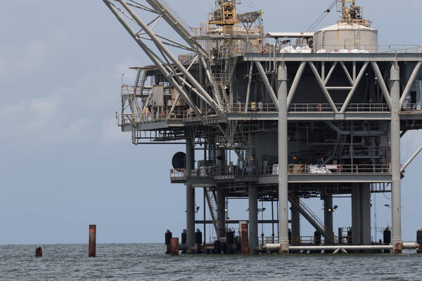 Offshore oil and natural gas drilling platform in the Gulf of Mexico