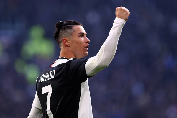Torino Italia Enero 2020 Serie Juventus Cagliari Calcio Cristiano Ronaldo — Foto de Stock