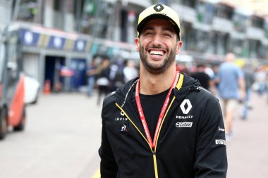 Monte Carlo, Monako (Fransa). 22-26 Mayıs 2019. Formula 12019 Monako Grand Prix 'si. Renault F1 Çayı 'ndan Daniel Ricciardo