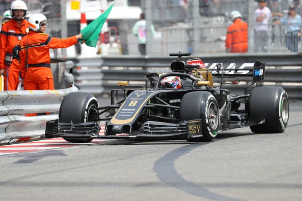 Monte Carlo Mónaco Mayo 2019 Romain Grosjean Rich Energy Haas — Foto de Stock