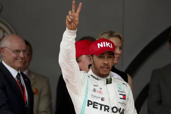 Monte Carlo Monaco 2019 Május Lewis Hamilton Mercedes Amg Től — Stock Fotó