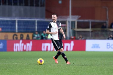 Cenova, İtalya. 18 Aralık 2019. İtalyan Serisi A. Uc Sampdoria, Juventus Fc 'e karşı. Juventus FC 'den Leonardo Bonucci.   
