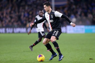 Cenova, İtalya. 18 Aralık 2019. İtalyan Serisi A. Uc Sampdoria, Juventus Fc 'e karşı. Juventus FC 'den Cristiano Ronaldo.   