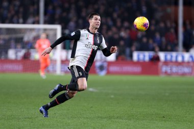 Cenova, İtalya. 18 Aralık 2019. İtalyan Serisi A. Uc Sampdoria, Juventus Fc 'e karşı. Juventus FC 'den Cristiano Ronaldo.   