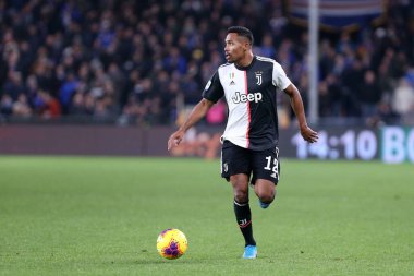 Cenova, İtalya. 18 Aralık 2019. İtalyan Serisi A. Uc Sampdoria, Juventus Fc 'e karşı. Juventus FC 'den Alex Sandro.