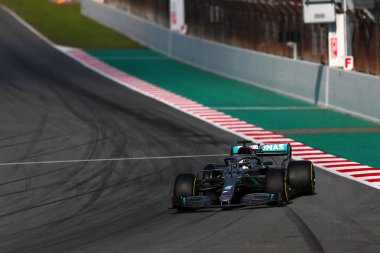 Barselona, İspanya. 19 Şubat 2020. Formula 1 sezon öncesi testi. Lewis Hamilton - Mercedes AMG Petronas F1 Ekibi Mercedes W11  