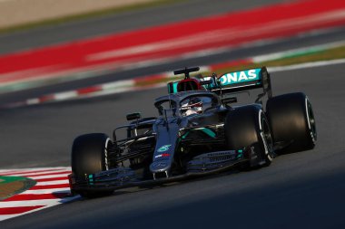 Barselona, İspanya. 19 Şubat 2020. Formula 1 sezon öncesi testi. Lewis Hamilton - Mercedes AMG Petronas F1 Ekibi Mercedes W11  
