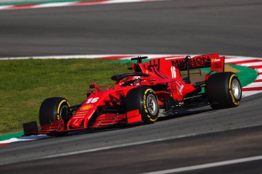 Barselona, İspanya. 19 Şubat 2020. Formula 1 sezon öncesi testi. Charles Leclerc - Scuderia Ferrari SF1000 
