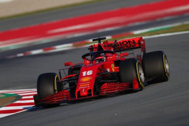 Barselona, İspanya. 19 Şubat 2020. Formula 1 sezon öncesi testi. Charles Leclerc - Scuderia Ferrari SF1000 