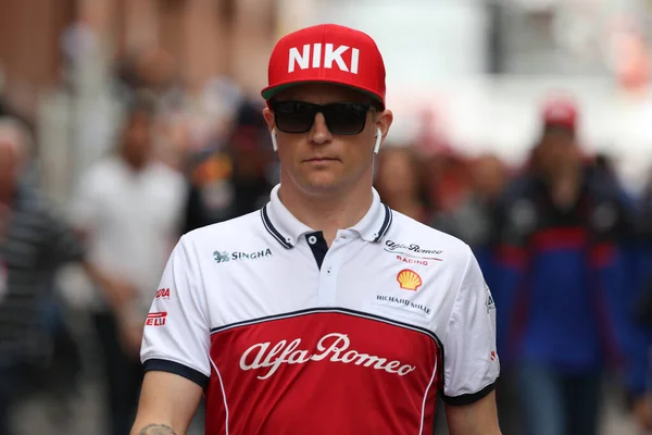 Monte Carlo Monako Maja 2019 Kimi Raikkonen Alfa Romeo Racing — Zdjęcie stockowe