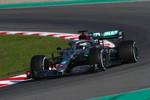 Barcellona Spagna Febbraio 2020 Test Pre Campionato Formula Valtteri Bottas — Foto Stock