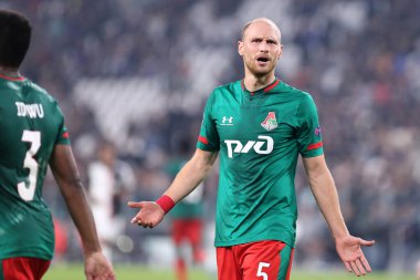 Torino, İtalya. 22 Ekim 2019. Uefa Şampiyonlar Ligi D Grubu. Juventus Fc, Lokomotiv Moskva 'ya karşı. Fc Lokomotiv Moskva 'dan Benedikt Howedes.