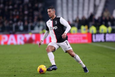 Torino, İtalya. 19 Ocak 2020. İtalyan Serisi A. Juventus Fc, Parma Calcio 'ya karşı. Juventus FC 'den Cristiano Ronaldo.   