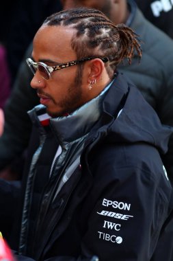 Barselona, İspanya. 26 Şubat 2020. Formula 1 sezon öncesi testi. Büyük Britanya 'dan Lewis Hamilton ve F1 Kış Sınavı sırasında Mercedes AMG Petronas F1 Takımı