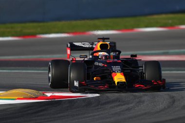 Barselona, İspanya. 19 Şubat 2020. Formula 1 sezon öncesi testi. Max Verstappen - Aston Martin Red Bull Racing RB16 