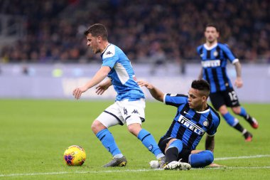 Milano. İtalya. 12 Şubat 2020. Coppa Italia yarı final ilk ayağı. Fc Internazionale ve Ssc Napoli. Ssc Napoli 'den Diego Demme. 
